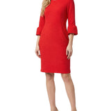 NY Collection 3/4 Sleeve Pearl Detail Dress