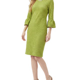 NY Collection 3/4 Sleeve Pearl Detail Dress