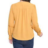 NY Collection Long Sleeve Studded Blouse