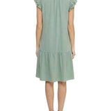 NY Collection Flutter Sleeve Flounced Dress