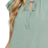 NY Collection Flutter Sleeve Flounced Dress