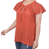 Eyelet Sleeve Blouse