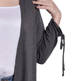 NY Collection Missy Long Sleeve Hi Lo Hem Cardigan - Dark Heather