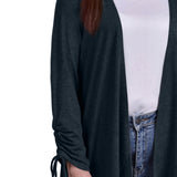 Hunter Green Long Sleeve Hi Lo Hem Cardigan