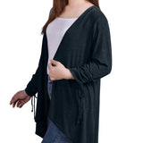 Hunter Green Long Sleeve Hi Lo Hem Cardigan