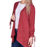 NY Collection Missy Long Sleeve Hi Lo Hem Cardigan - Jester Red