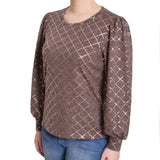 NY Collection Bishop Sleeve Pullover Top