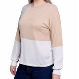 Long Sleeve Colorblocked Top