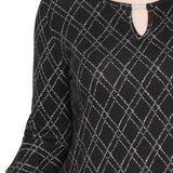 NY Collection 3/4 Bell Sleeve Top With Hardware