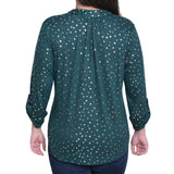 NY Collection Long Roll Tab Sleeve Tunic