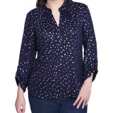 NY Collection Long Roll Tab Sleeve Tunic