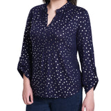 NY Collection Long Roll Tab Sleeve Tunic