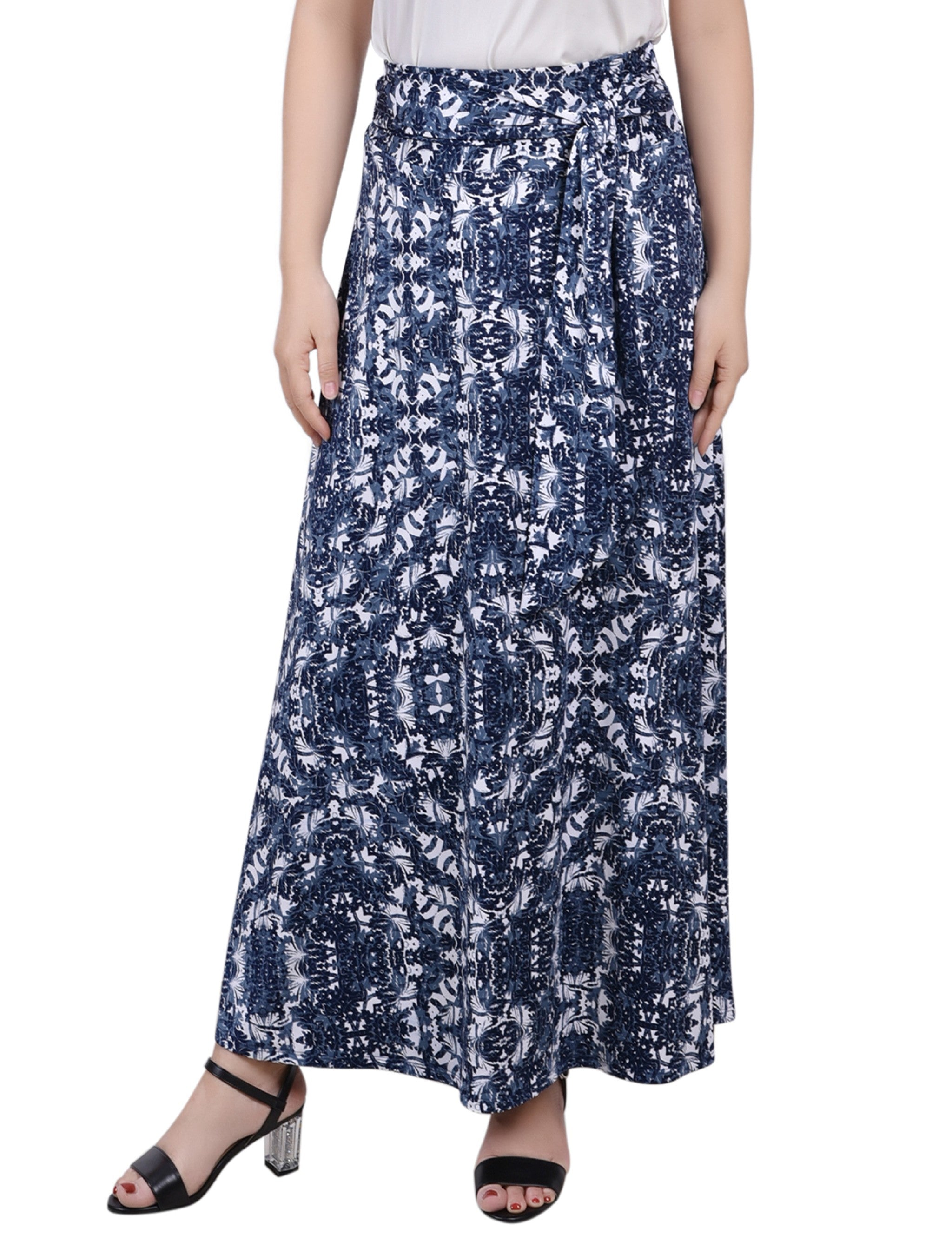 Maxi Skirt With Sash Waist Tie