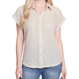 Short Sleeve Lace Blouse