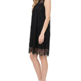 Sleeveless Lace Dress, Black