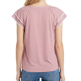 Double-Layer V-Neck Blouse, White