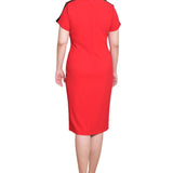 Short Sleeve Asymmetrical Hem Dress