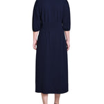dressbarn navy blue dress Flutter Sleeve Sheath Dress Navy / 16