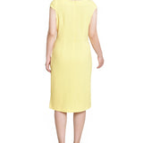 Banana Cap Sleeve Exposed Zipper Dress