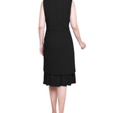NY Collection Missy Sleeveless Suit With Pleated Skirt