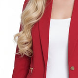 NY Collection Cropped Long Sleeve Crepe Jacket