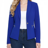 NY Collection Cropped Long Sleeve Crepe Jacket