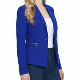NY Collection Cropped Long Sleeve Crepe Jacket
