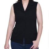 NY Collection Sleeveless Scuba Jacket