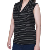 NY Collection Sleeveless Scuba Jacket