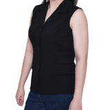 NY Collection Sleeveless Scuba Jacket