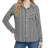 NY Collection Long Sleeve Blouse With Chest Pocket