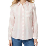 NY Collection Long Sleeve Blouse With Chest Pocket