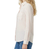 NY Collection Long Sleeve Blouse With Chest Pocket