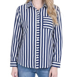 NY Collection Long Sleeve Blouse With Chest Pocket