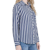 NY Collection Long Sleeve Blouse With Chest Pocket