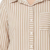 NY Collection Long Sleeve Blouse With Chest Pocket