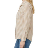NY Collection Long Sleeve Blouse With Chest Pocket