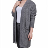 Silver Long Sleeve Cardigan