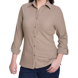 NY Collection Long Sleeve Textured Knit Top