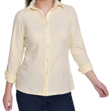 NY Collection Long Sleeve Textured Knit Top