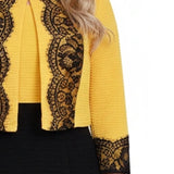 NY Collection Lace-Detail 2 Piece Textured Knit Dress Set