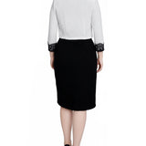 NY Collection Lace-Detail 2 Piece Textured Knit Dress Set