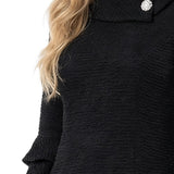 NY Collection 3/4 Sleeve Shawl Collar Dress