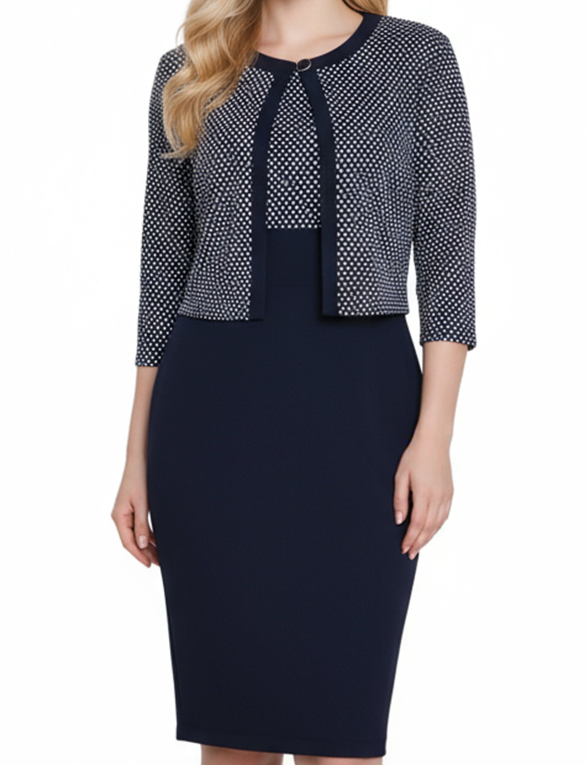 NY Collection 3/4 Sleeve Jacket and Dress Set Dressbarn NY Collection 3/4 Sleeve Jacket and Dress Set Dressbarn