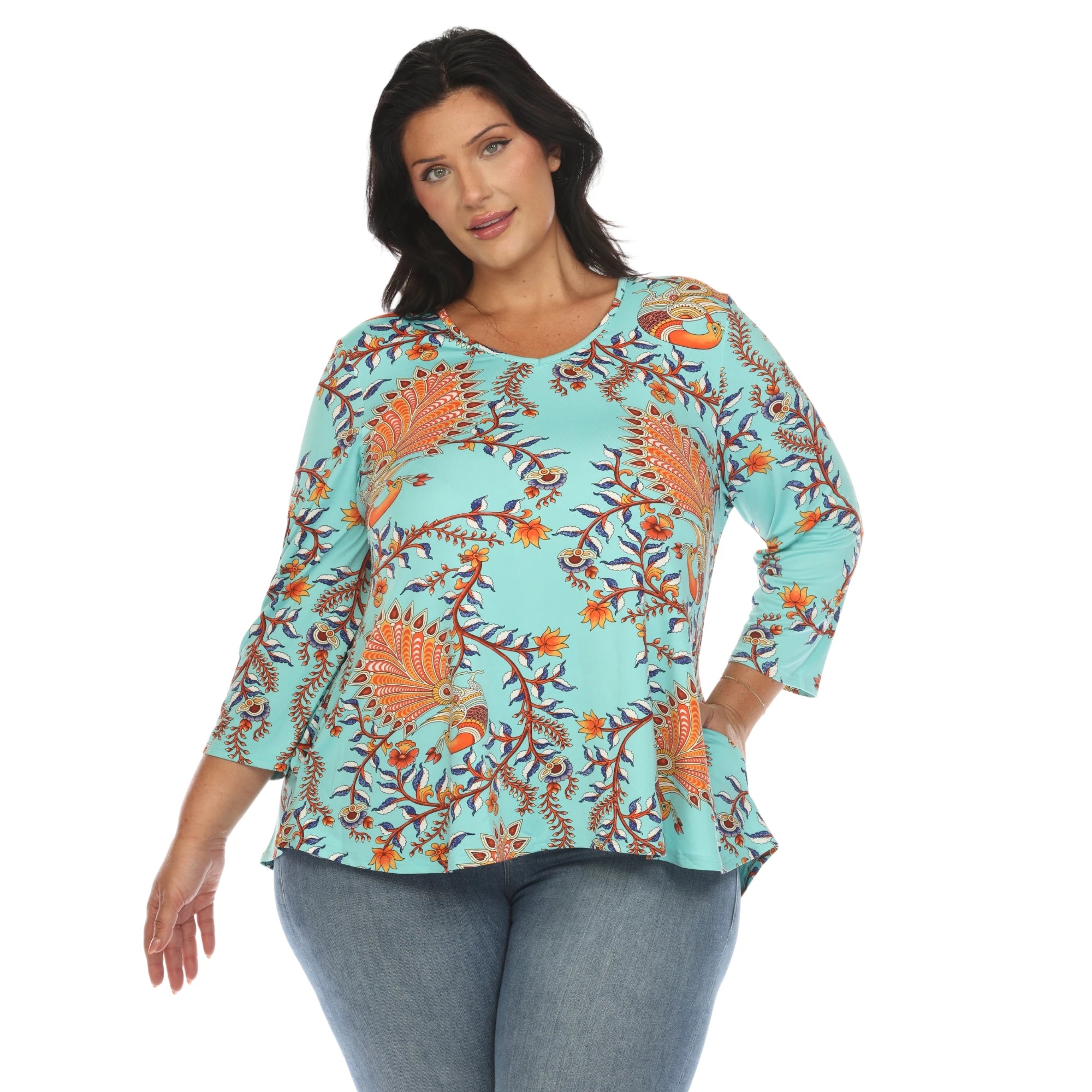 Vibrant Boho Swing Top - Plus