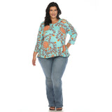 Vibrant Boho Swing Top - Plus