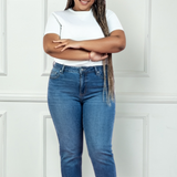 Westport Signature Straight Leg Pearl Rivet Denim Jeans, Plus