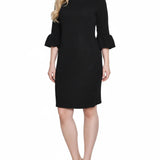 NY Collection Petite 3/4 Length Pearl Detail Dress