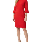 NY Collection Petite 3/4 Sleeve Pearl Detail Dress
