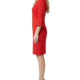 NY Collection Petite 3/4 Sleeve Pearl Detail Dress